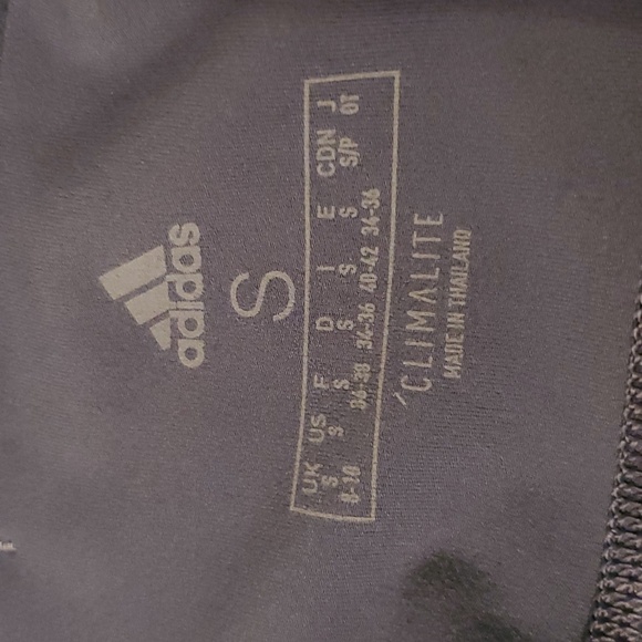 Adidas climalite leggings. Womens size small. Dark Gray. Gently worn. - Picture 5 of 6